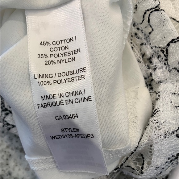 Ricki's Black and White Floral Lace cold shoulder top - Picture 5 of 5